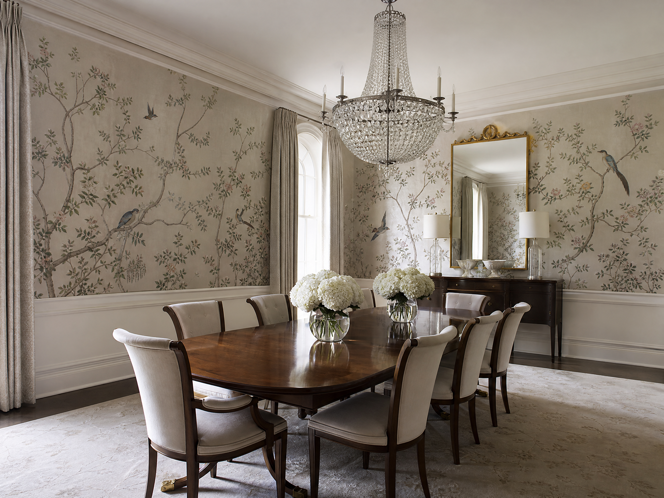 Luxury wallpaper installation project